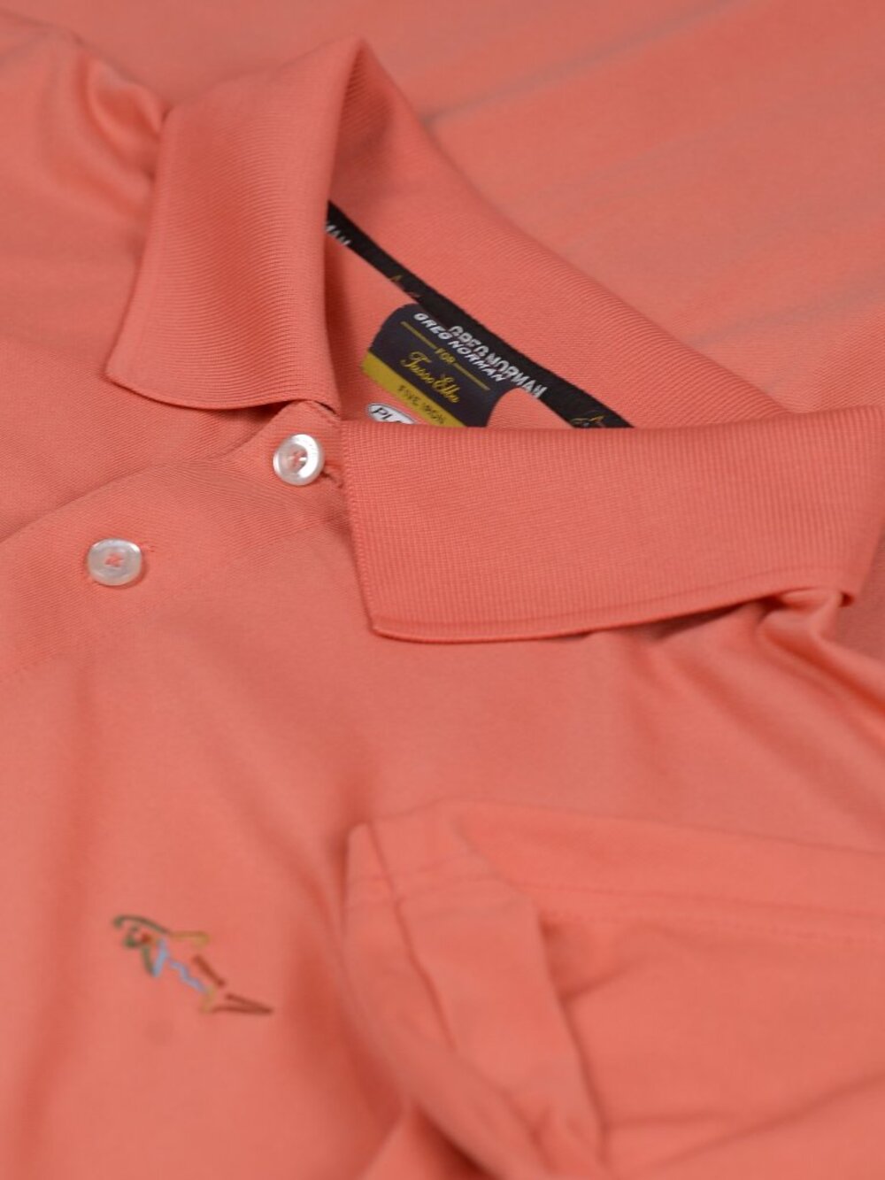 Greg Norman/Tasso Elba Golf Polo Shirt Coral Pink XXL